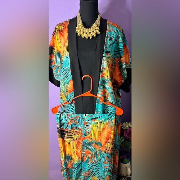 SHEIN Pants & Jumpsuits Multi Colored Pants Suit With Palazzo Pants Poshmark